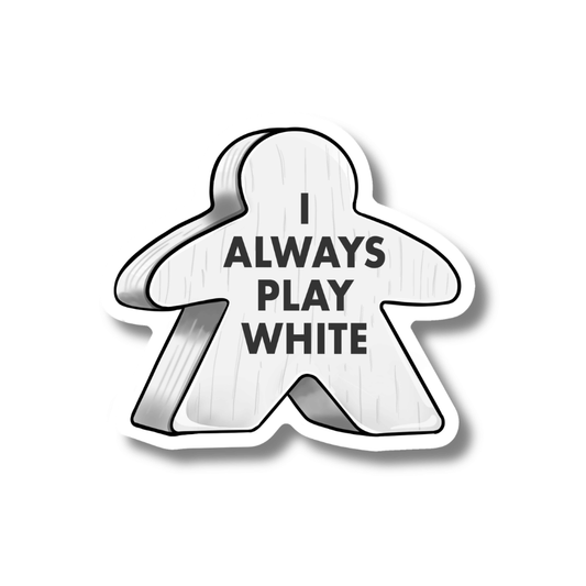 Meeple Sticker | I Always Play Colors | Waterproof & UV Proof