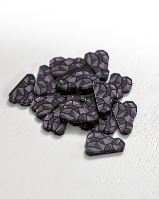 Coal Token | Acrylic Game Tokens – 0.75" | Double-Sided Print