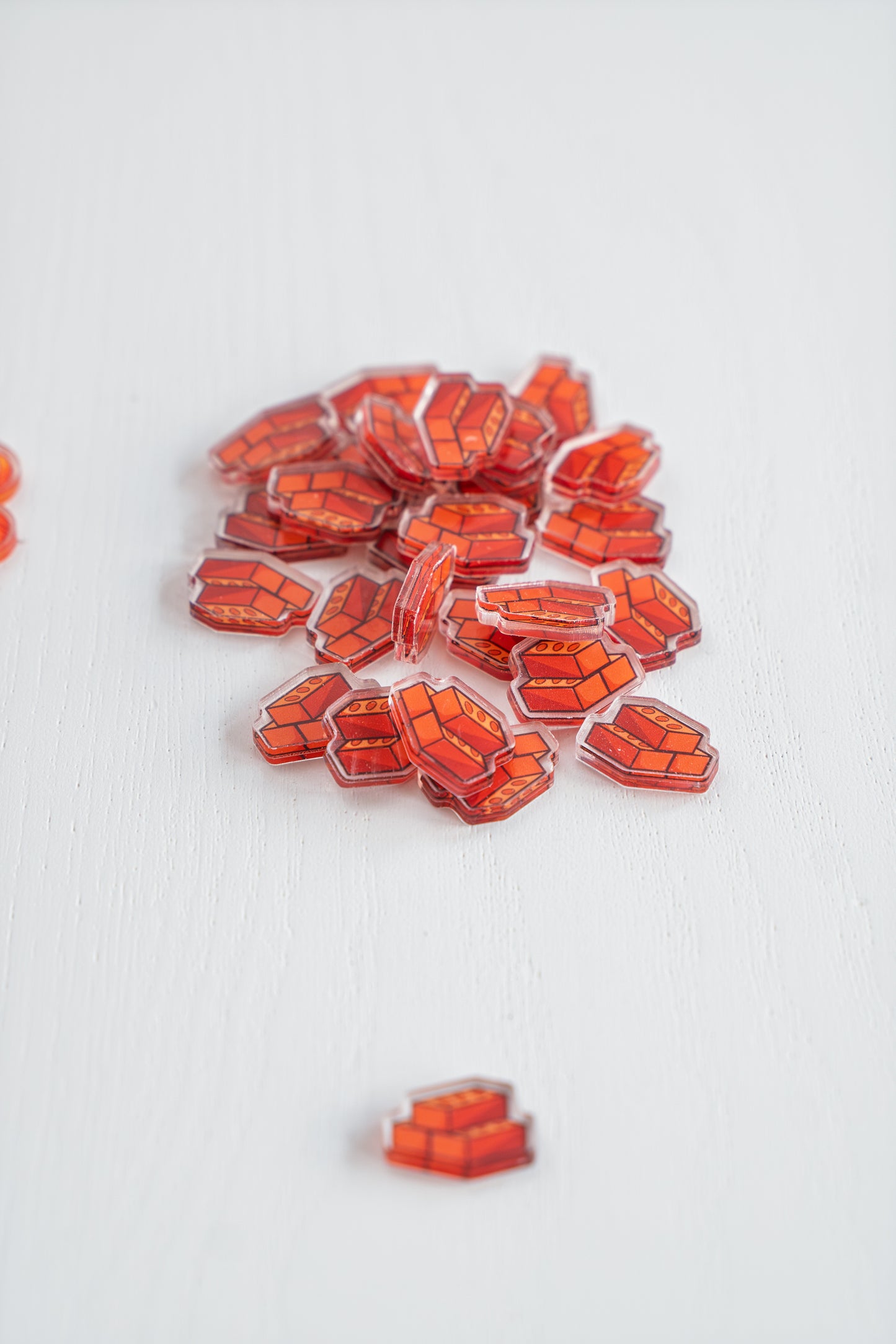 Brick Token | Acrylic Game Tokens – 0.75" | Double-Sided Print