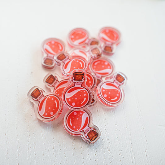Potion Red Token | Acrylic Game Tokens – 0.75" | Double-Sided Print