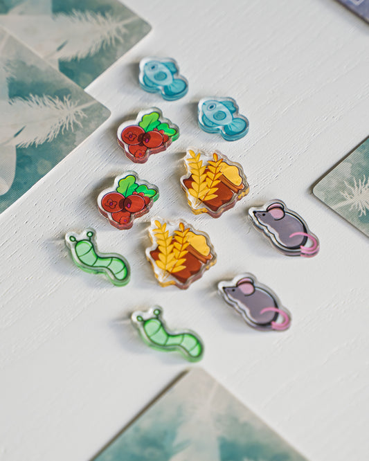 Wingspan Bundle Tokens | Acrylic Game Tokens – 0.75" | Double-Sided Print