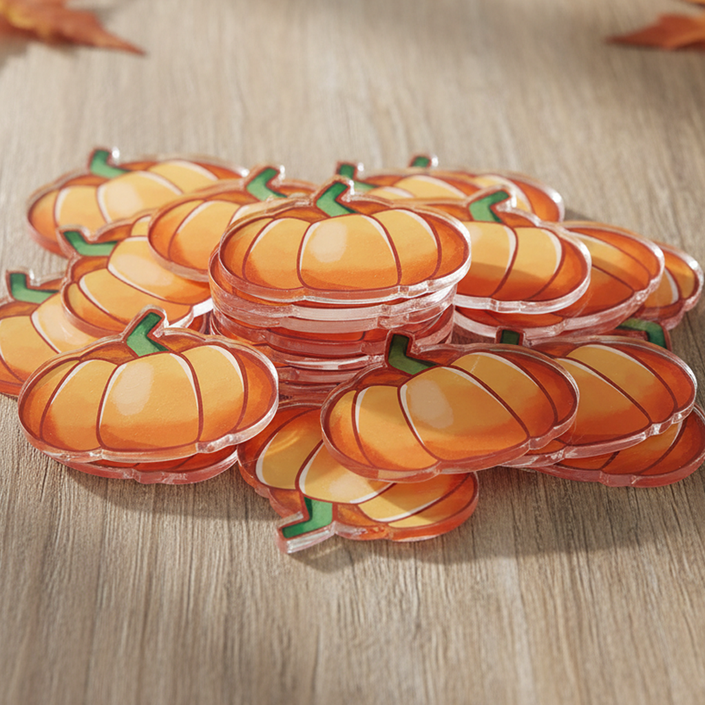 Pumpkin Token | Acrylic Game Tokens – 0.75" | Double-Sided Print