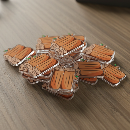 Wood Token | Acrylic Game Tokens – 0.75" | Double-Sided Print