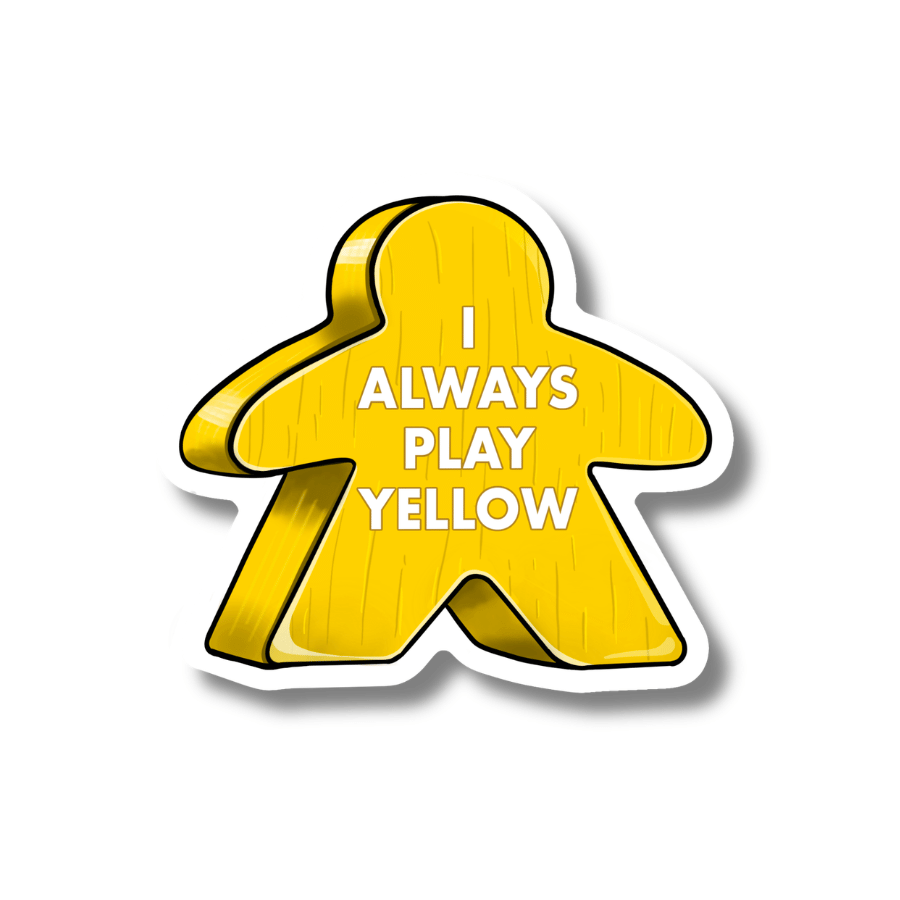Meeple Sticker | I Always Play Colors | Waterproof & UV Proof