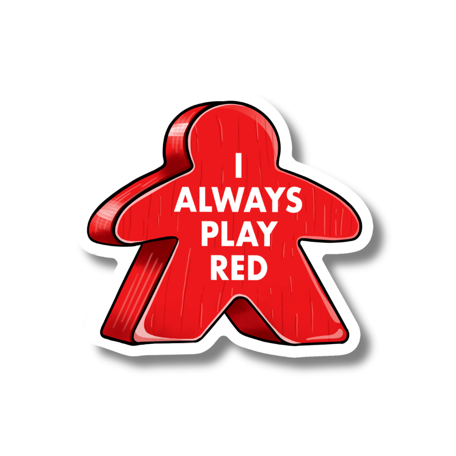 Meeple Sticker | I Always Play Colors | Waterproof & UV Proof