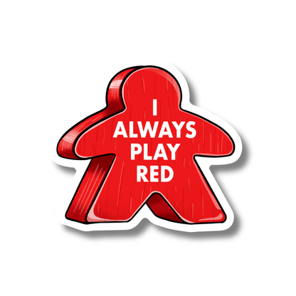 Meeple Sticker | I Always Play Colors | Waterproof & UV Proof