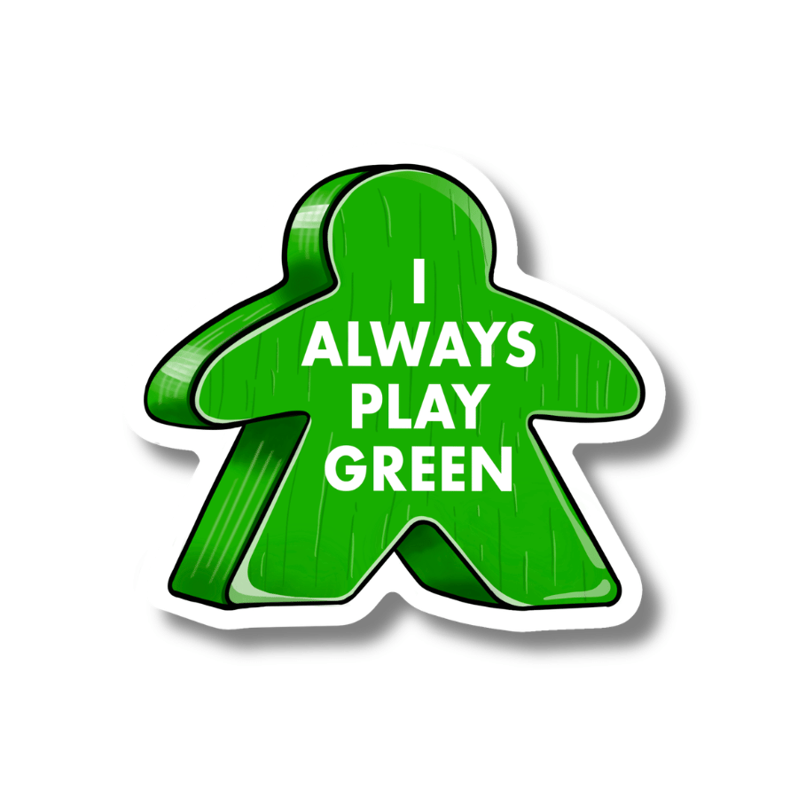 Meeple Sticker | I Always Play Colors | Waterproof & UV Proof