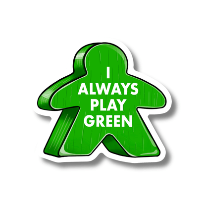 Meeple Sticker | I Always Play Colors | Waterproof & UV Proof