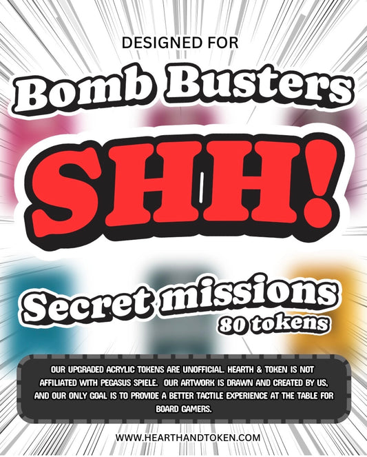 Bomb Busters SECRET MISSIONS Bundle | Acrylic Game Tokens