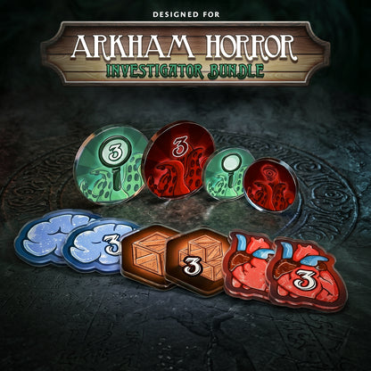 Arkham Horror LCG Investigator Token Bundle | Acrylic Game Tokens