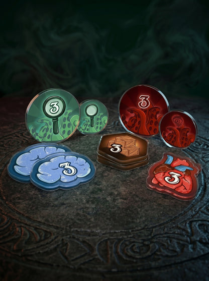 Arkham Horror LCG Investigator Token Bundle | Acrylic Game Tokens