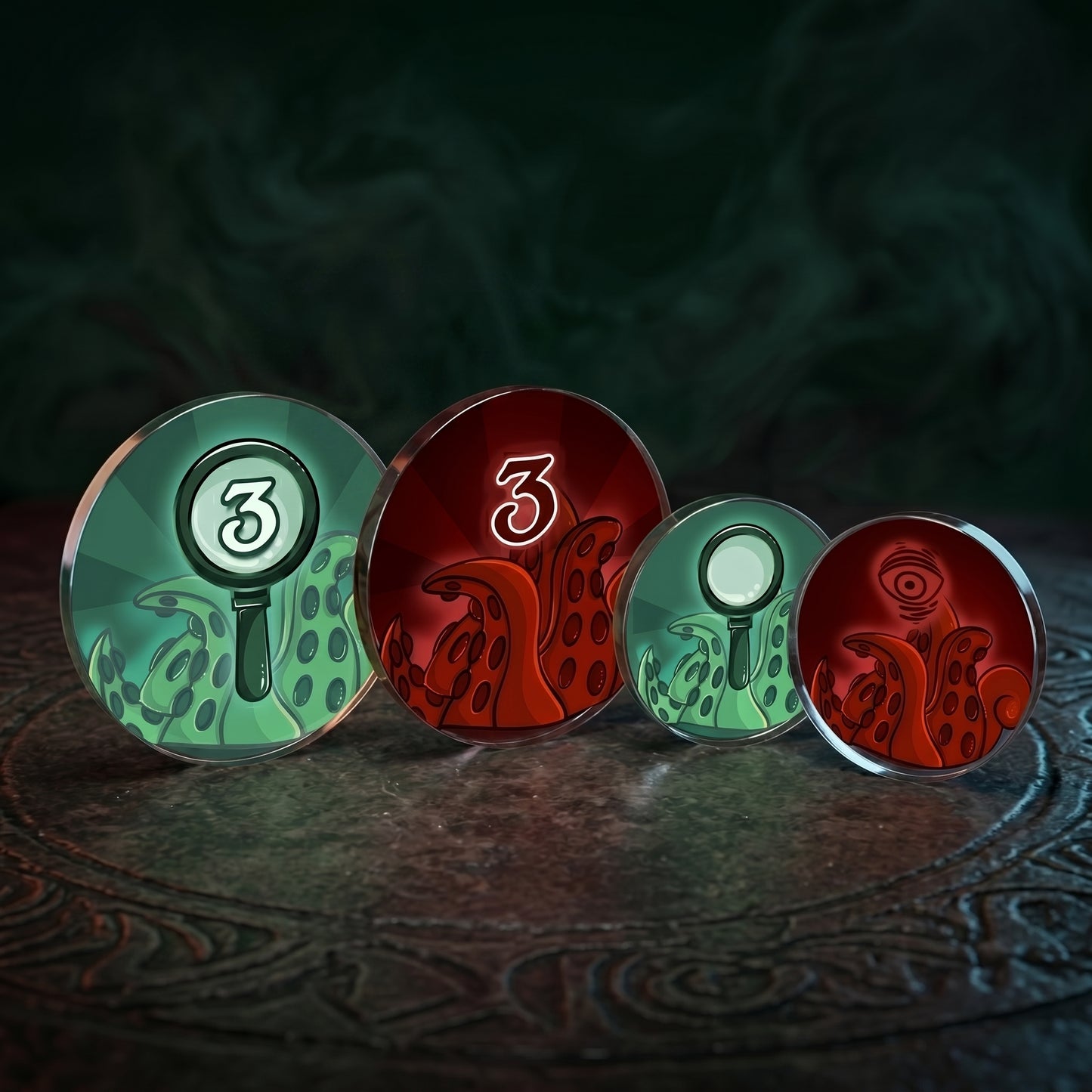 Arkham Horror LCG Investigator Token Bundle | Acrylic Game Tokens
