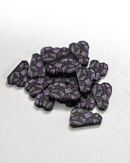 Coal Token | Acrylic Game Tokens – 0.75" | Double-Sided Print