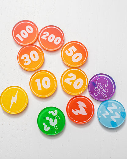 Pokémon TCG Bundle | Acrylic Game Tokens | Double-Sided Print