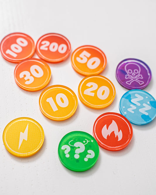 Pokémon TCG Bundle | Acrylic Game Tokens | Double-Sided Print