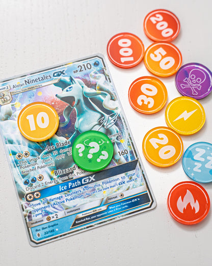 Pokémon TCG Bundle | Acrylic Game Tokens | Double-Sided Print