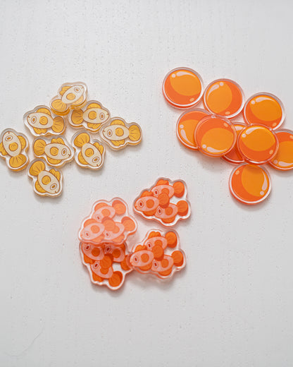 Finspan Bundle Tokens | Acrylic Game Tokens – 0.75" | Double-Sided Print