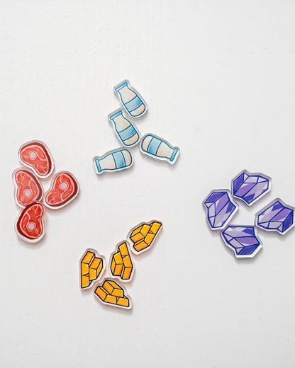 Wyrmspan Bundle Tokens | Acrylic Game Tokens – 0.75" | Double-Sided Print