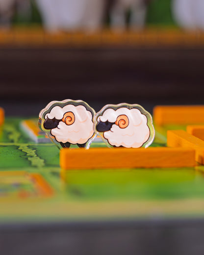 Sheep Token | Acrylic Game Tokens – 0.75" | Double-Sided Print