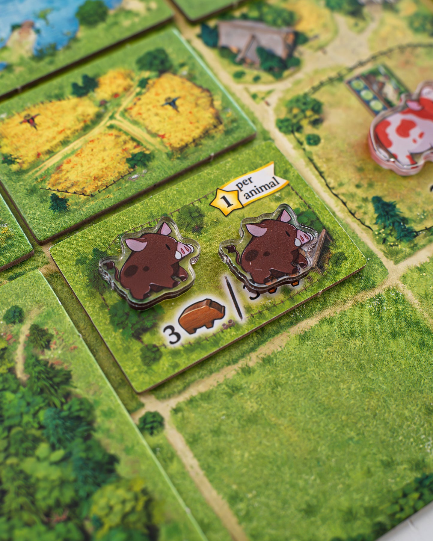 Boar Token | Acrylic Game Tokens – 0.75" | Double-Sided Print