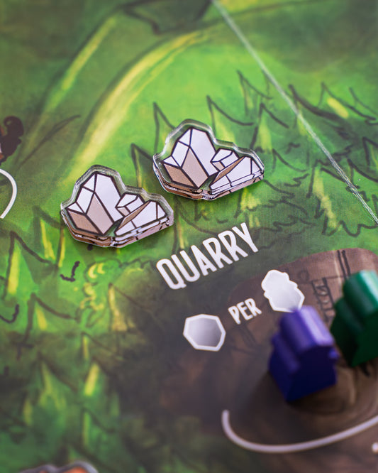 Stone Token | Acrylic Game Tokens – 0.75" | Double-Sided Print