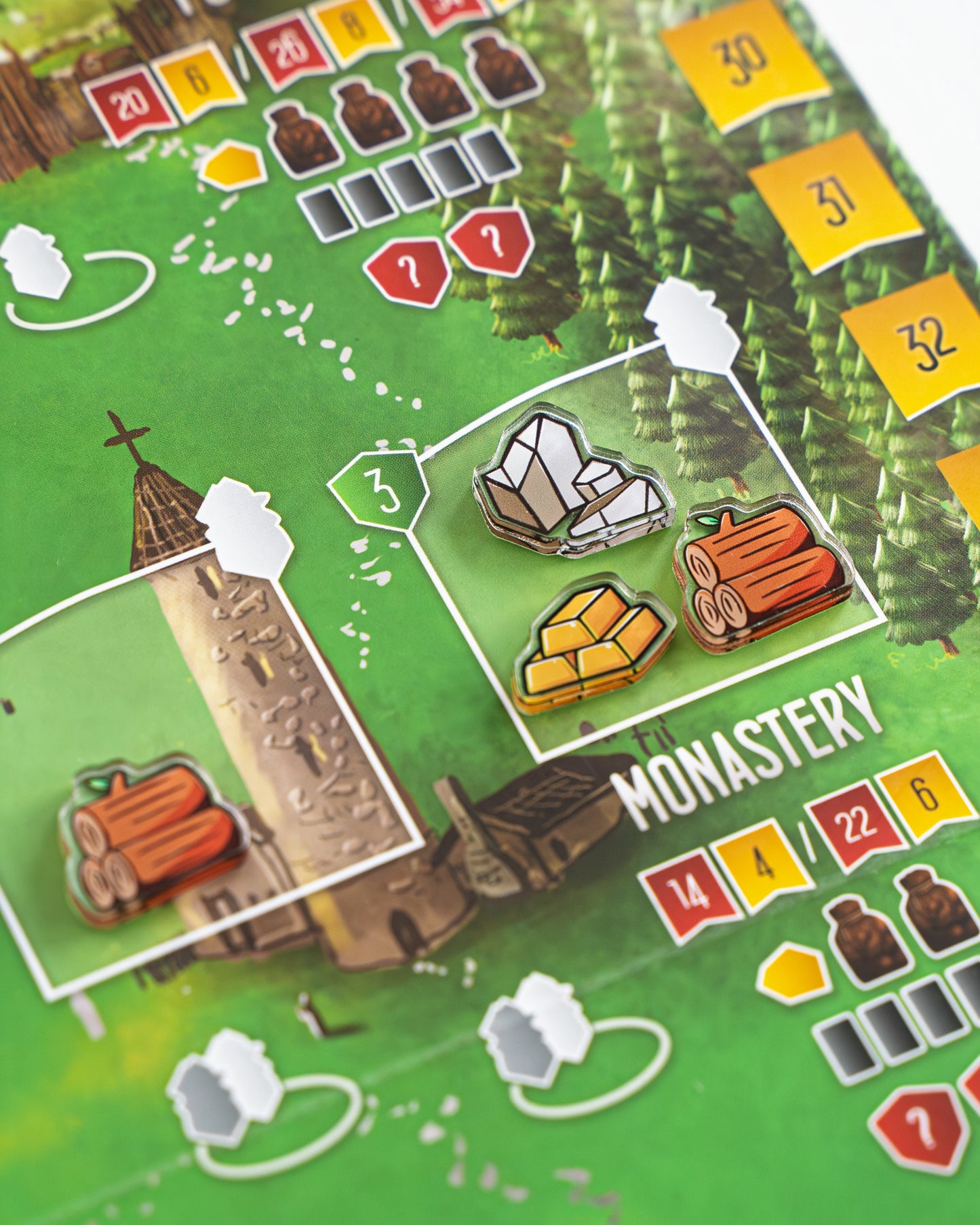 Farming Bundle Tokens | Acrylic Game Tokens – 0.75" | Double-Sided Print