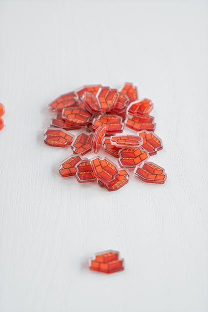 Brick Token | Acrylic Game Tokens – 0.75" | Double-Sided Print