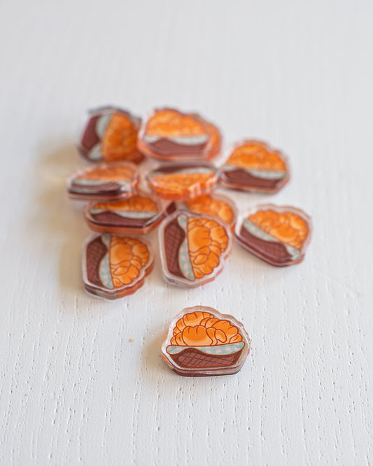 Bread Croissant Token | Acrylic Game Tokens – 0.75" | Double-Sided Print