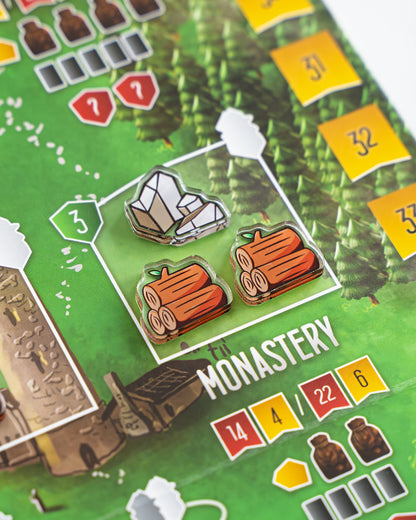 Farming Bundle Tokens | Acrylic Game Tokens – 0.75" | Double-Sided Print