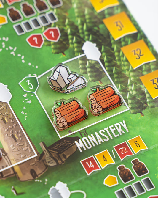 Farming Bundle Tokens | Acrylic Game Tokens – 0.75" | Double-Sided Print