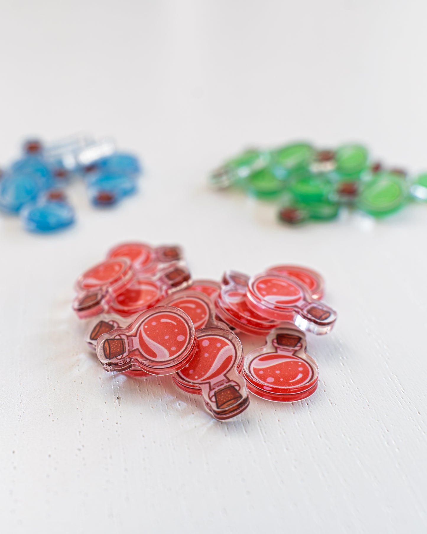Potion Red Token | Acrylic Game Tokens – 0.75" | Double-Sided Print