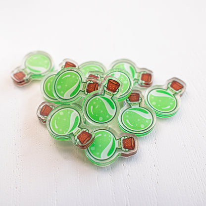 Potion Green Token | Acrylic Game Tokens – 0.75" | Double-Sided Print
