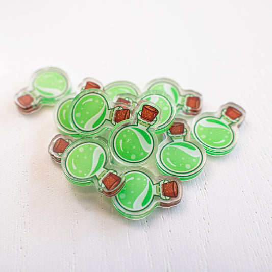 Potion Green Token | Acrylic Game Tokens – 0.75" | Double-Sided Print