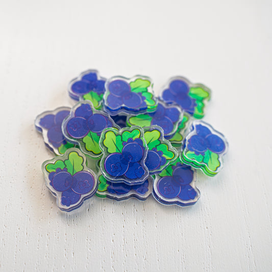 Berries Blue Token | Acrylic Game Tokens – 0.75" | Double-Sided Print