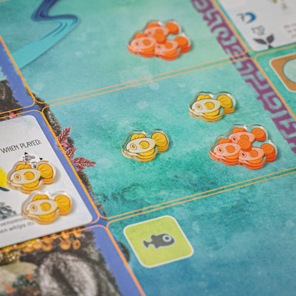 Fish Yellow Token | Acrylic Game Tokens – 0.75" | Double-Sided Print