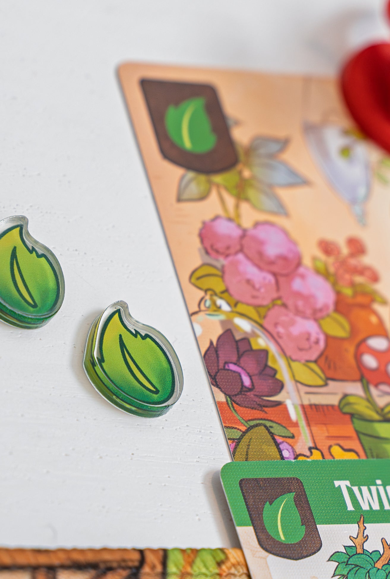 Leaf Token | Acrylic Game Tokens – 0.75" | Double-Sided Print