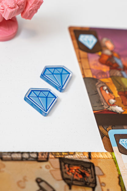 Diamond Token | Acrylic Game Tokens – 0.75" | Double-Sided Print