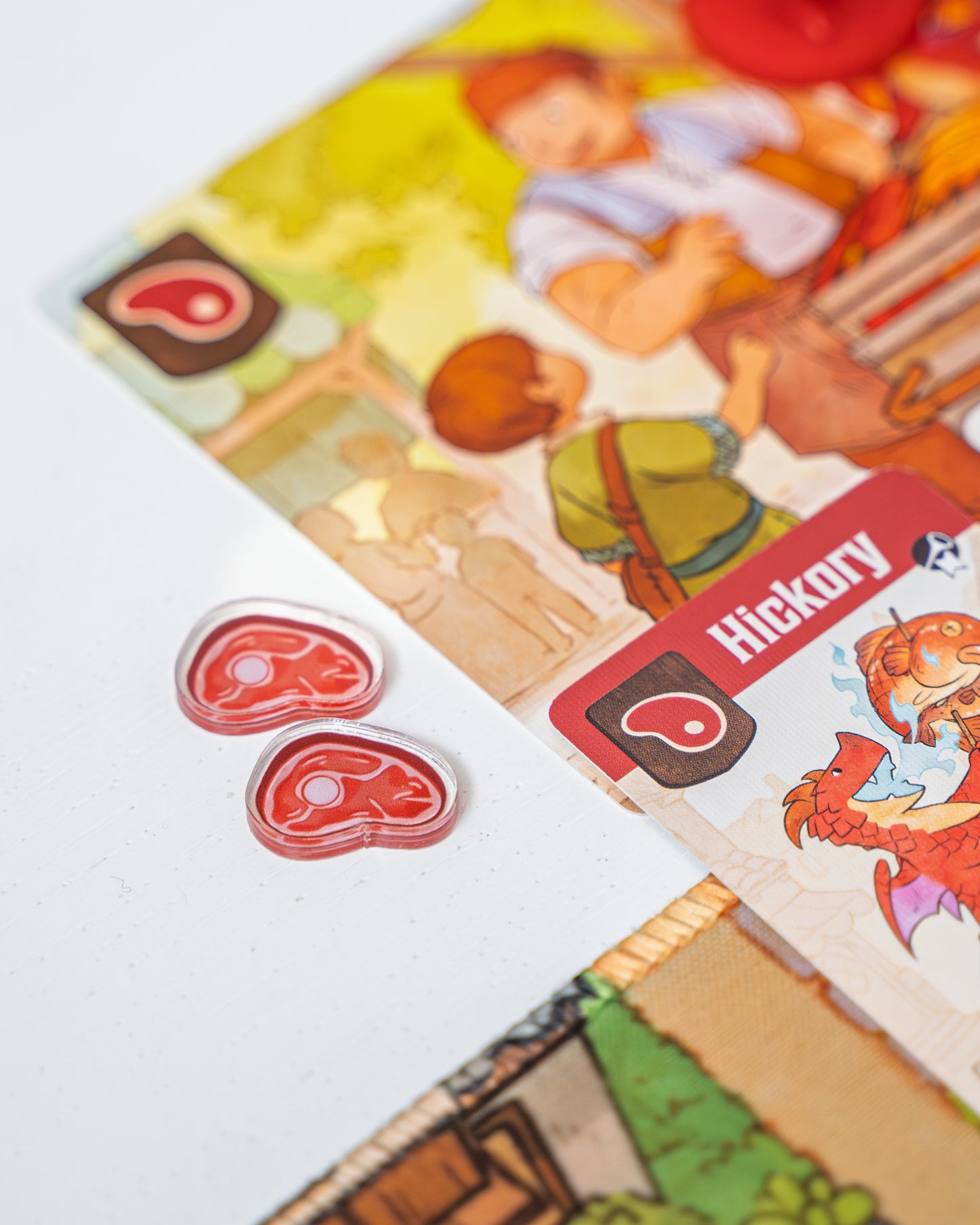 Meat Token | Acrylic Game Tokens – 0.75" | Double-Sided Print