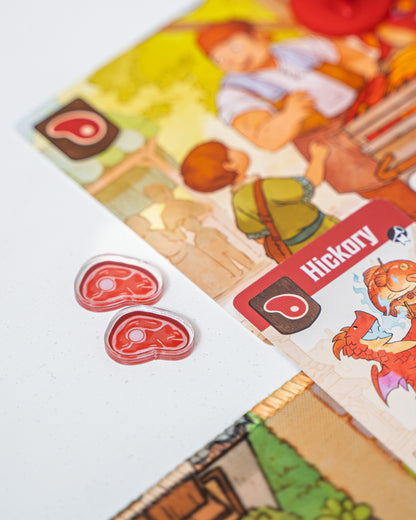 Meat Token | Acrylic Game Tokens – 0.75" | Double-Sided Print