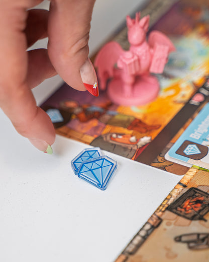 Diamond Token | Acrylic Game Tokens – 0.75" | Double-Sided Print