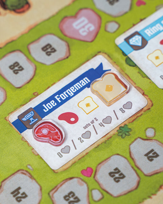 Meat Token | Acrylic Game Tokens – 0.75" | Double-Sided Print