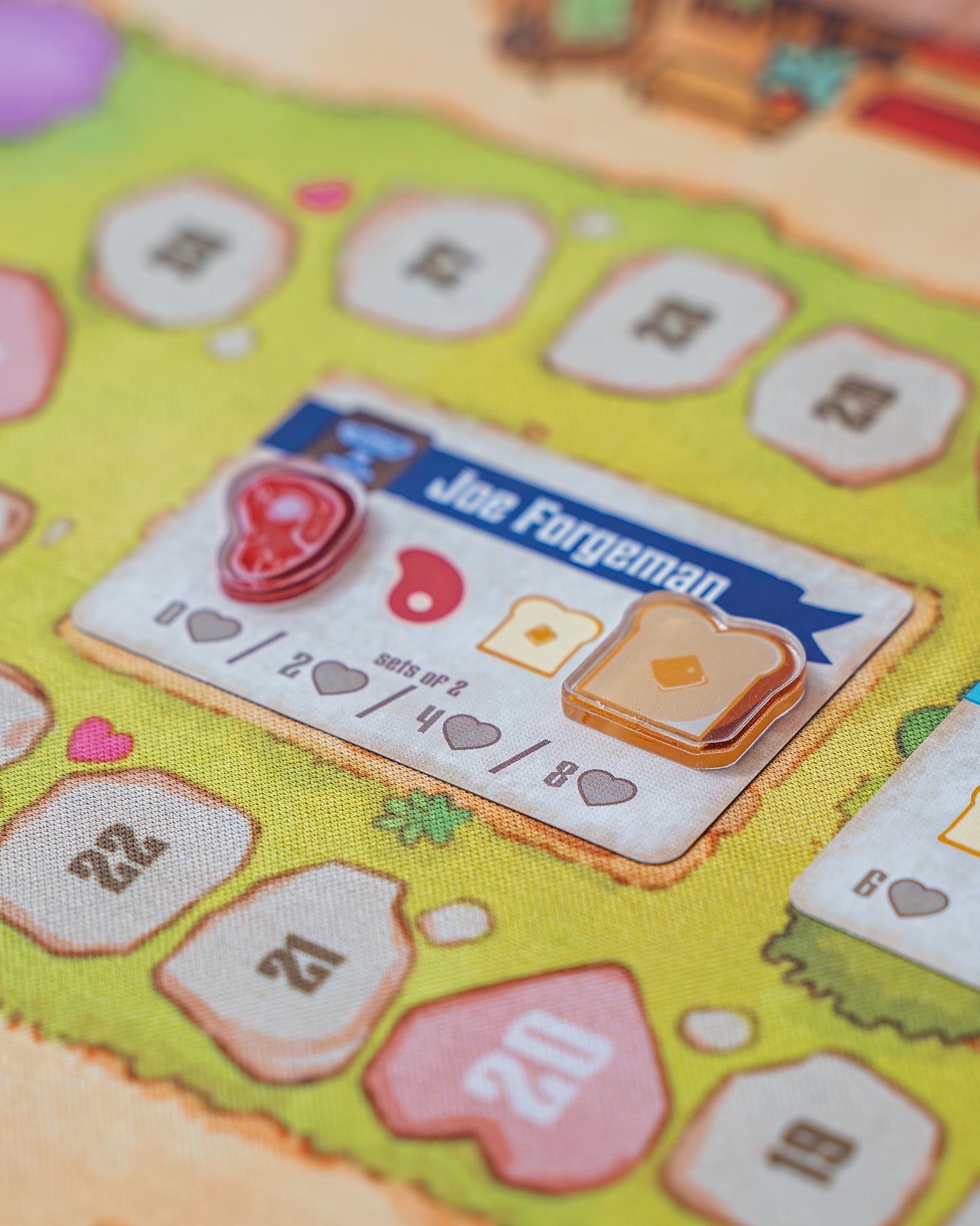 Meat Token | Acrylic Game Tokens – 0.75" | Double-Sided Print