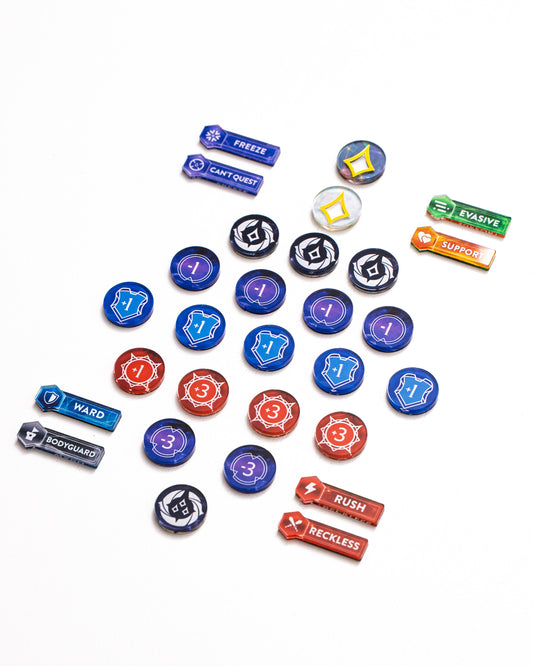 Lorcana TCG Bundle | Acrylic Game Tokens | Double-Sided Print
