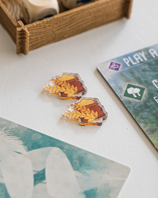 Wheat Token | Acrylic Game Tokens – 0.75" | Double-Sided Print