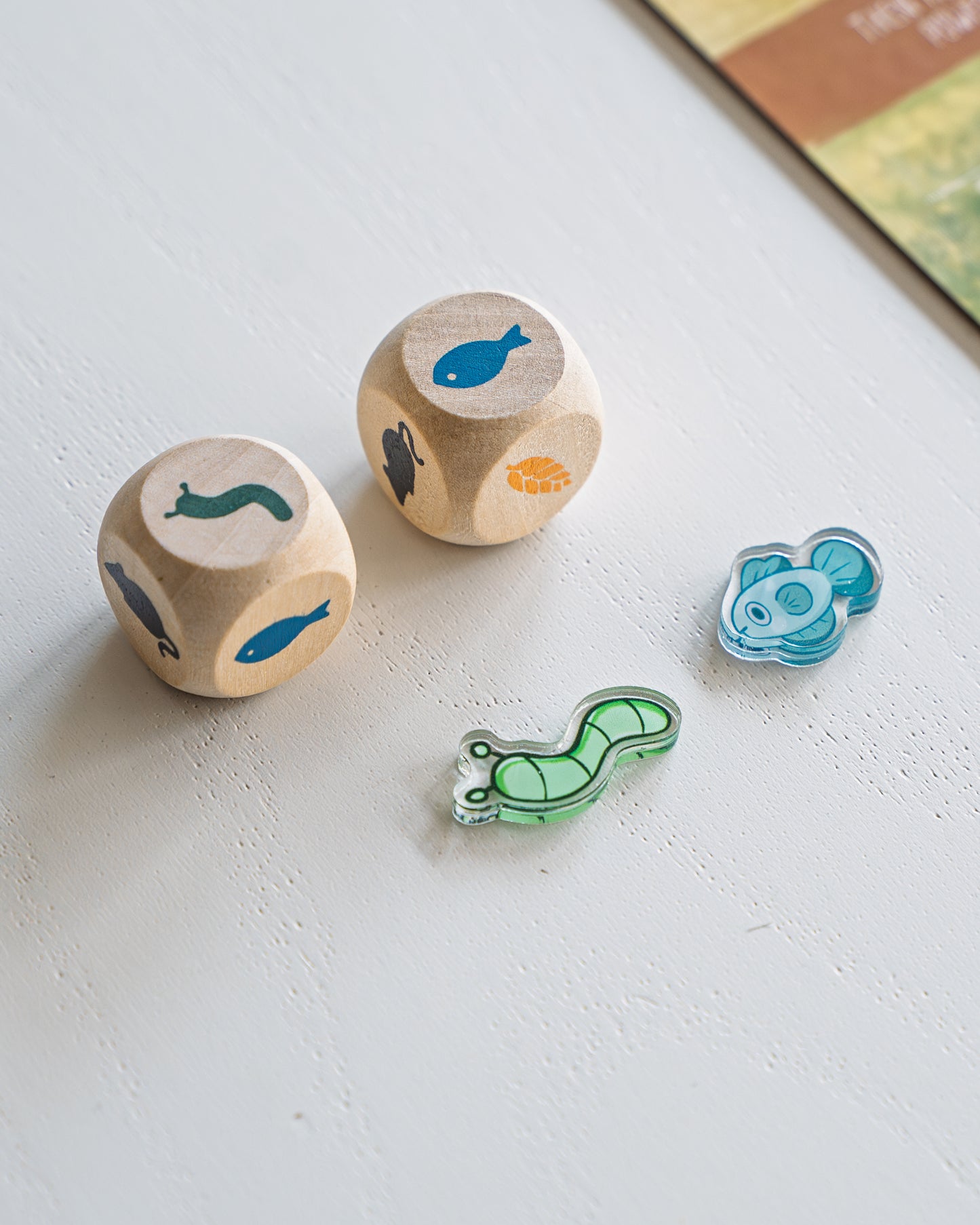 Fish Teal Token | Acrylic Game Tokens – 0.75" | Double-Sided Print