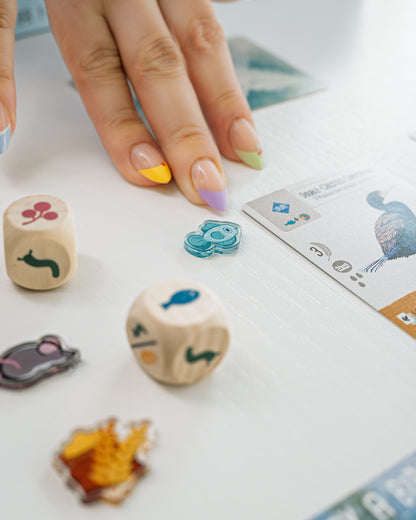 Fish Teal Token | Acrylic Game Tokens – 0.75" | Double-Sided Print