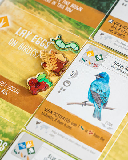 Wingspan Bundle Tokens | Acrylic Game Tokens – 0.75" | Double-Sided Print