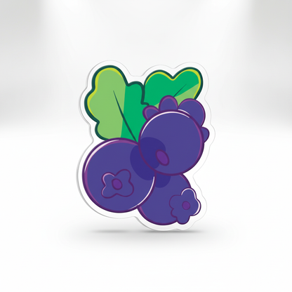 Berries Blue Token | Acrylic Game Tokens – 0.75" | Double-Sided Print