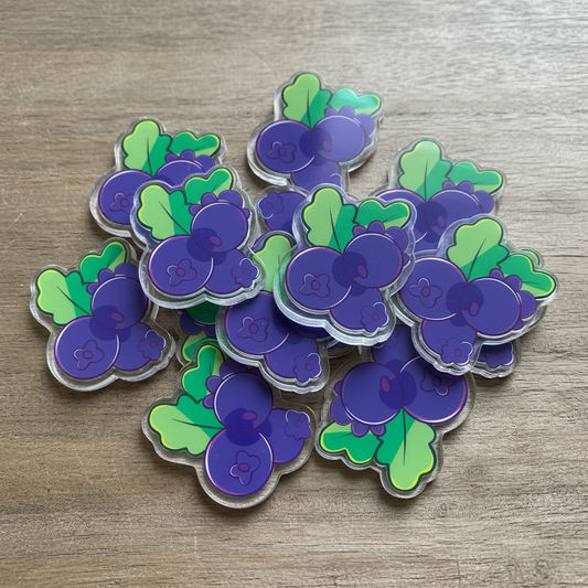Berries Blue Token | Acrylic Game Tokens – 0.75" | Double-Sided Print