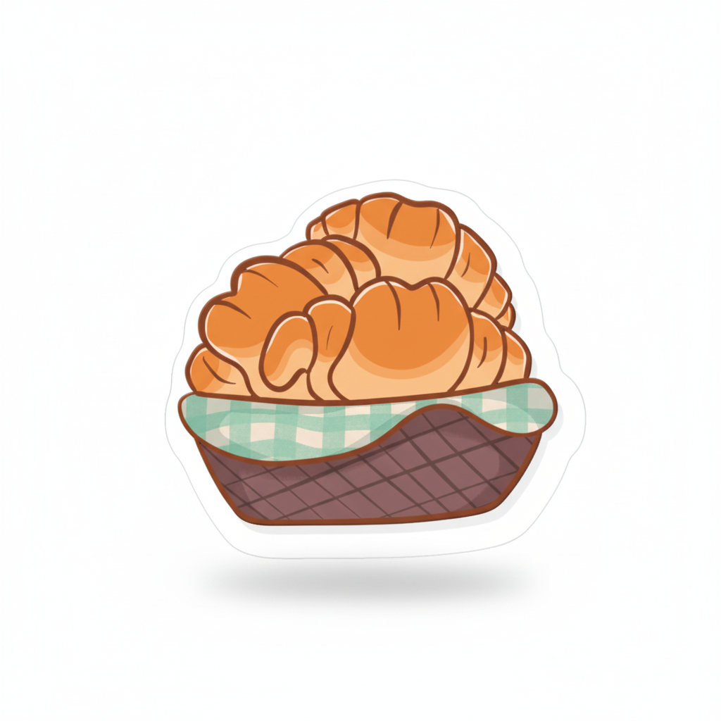 Bread Croissant Token | Acrylic Game Tokens – 0.75" | Double-Sided Print